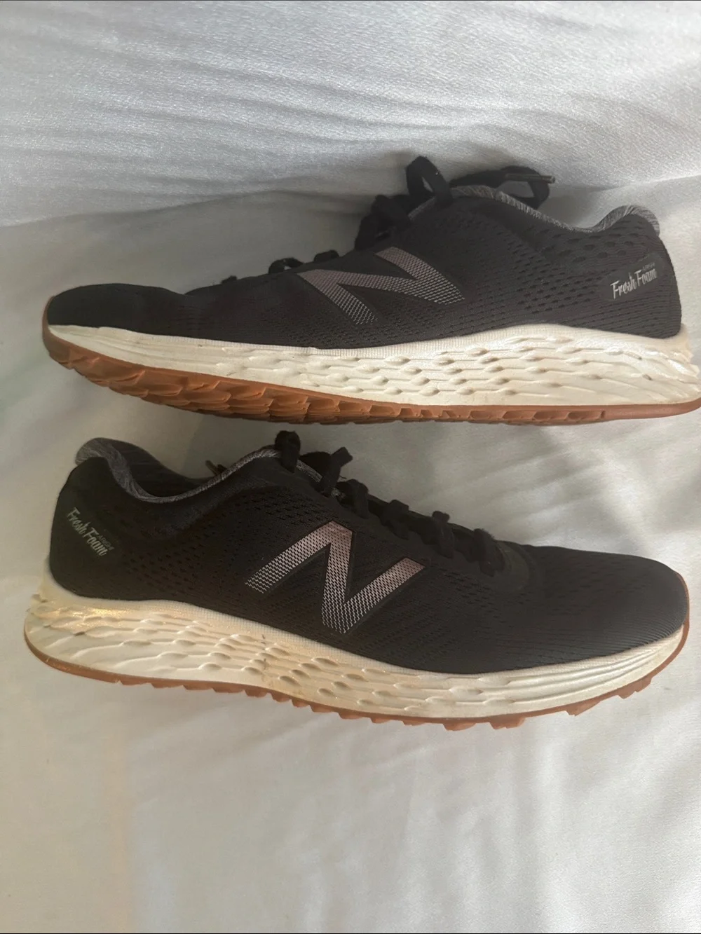 New Balance Black Athletic Shoes with Cream Midsole and Gum Outsole